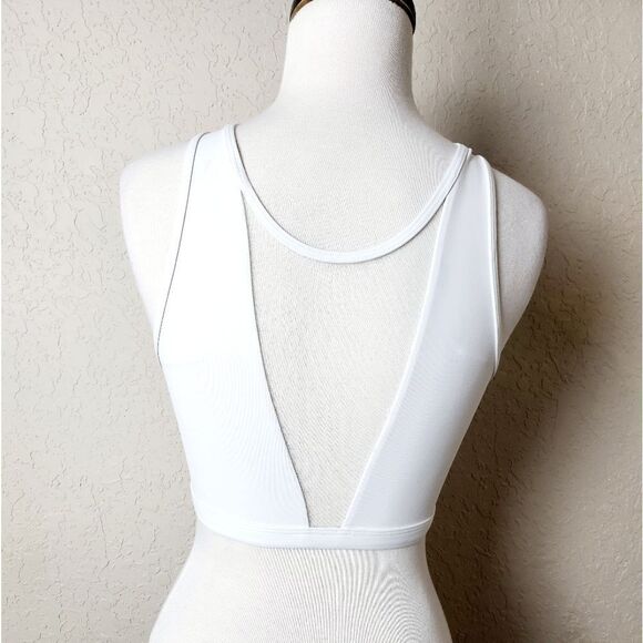 Varley Yoga Sports Bra Mesh Insert White Size XS - Picture 2 of 7